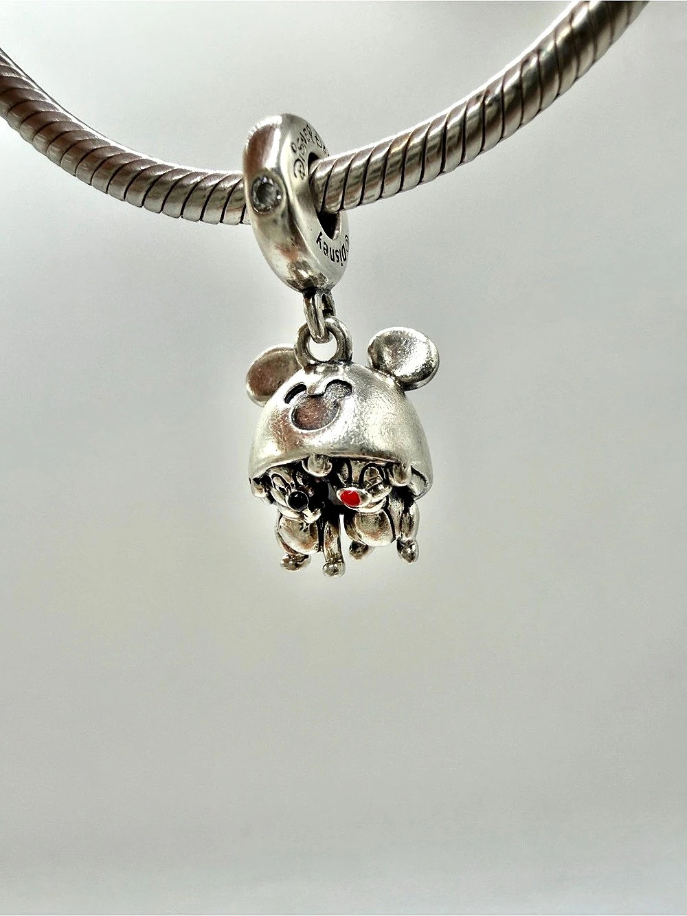 Pandora Disney Parks Mickey Mouse Ear Hat Dangle Charm S925 ALE Retired C023